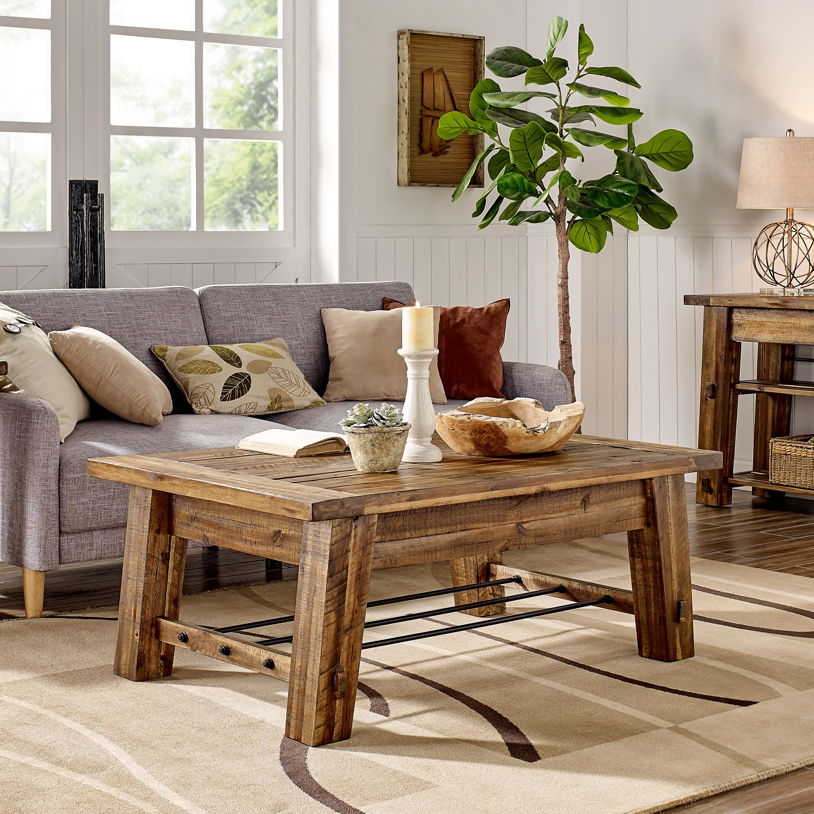 Carbon loft kenyon natural on sale rustic coffee table