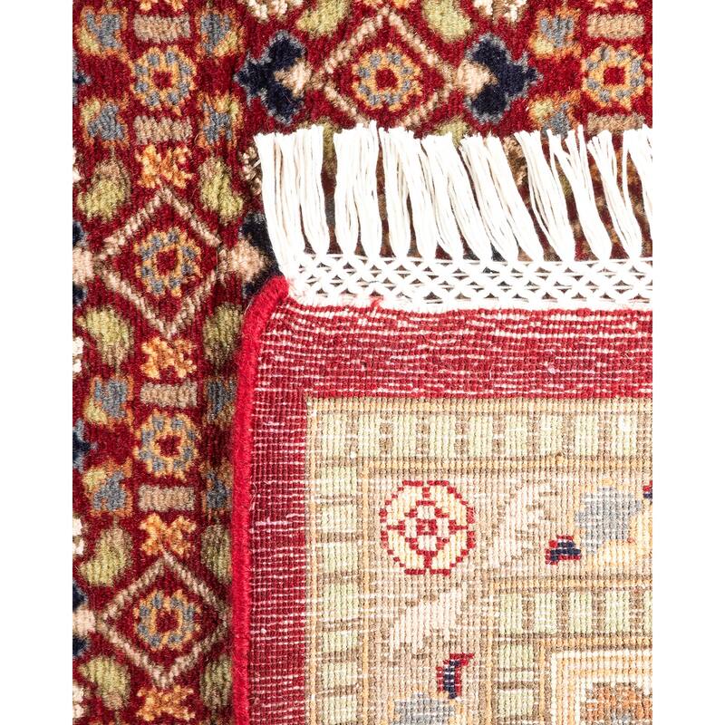 Overton Hand Knotted Wool Vintage Inspired Traditional Mogul Red Area Rug - 8 x 10