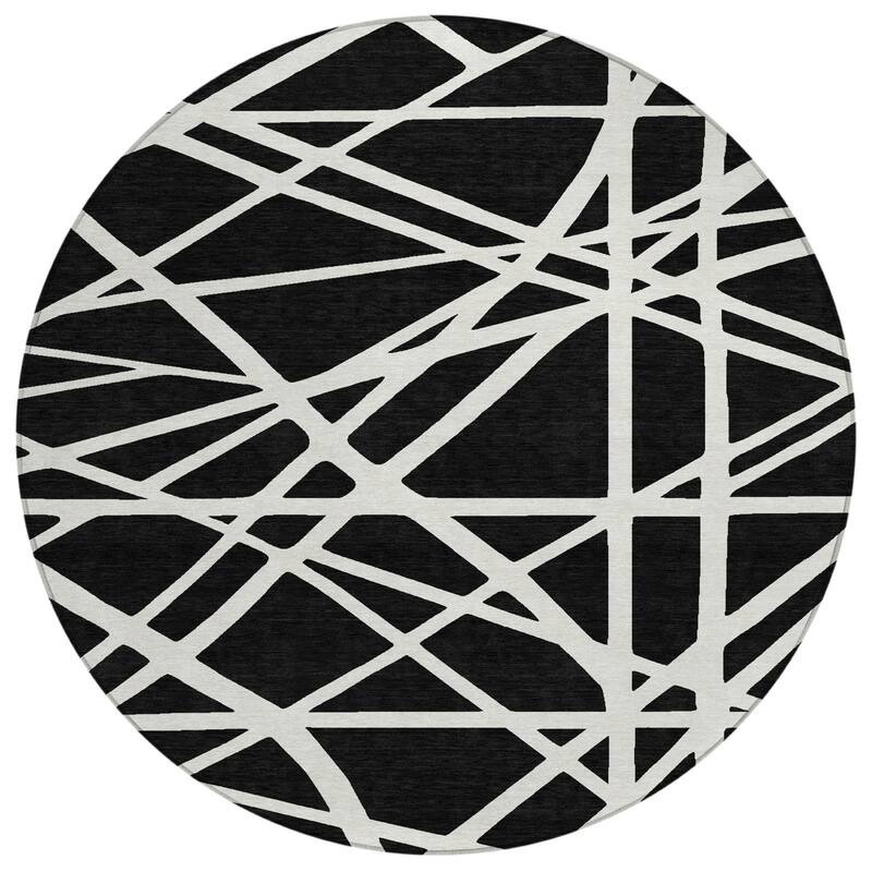 HomeRoots Geometric Transitional Rectangle Outdoor Rug