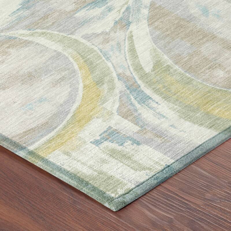 Machine Washable Indoor/ Outdoor Modern Erie Chantille Rug