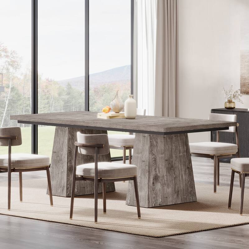 63 Inches Modern Rectangular Dining Table for 4-6