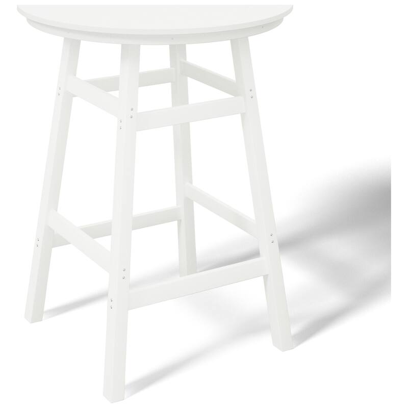 Polytrends Laguna Hdpe All Weather Outdoor Patio 35" Round Bar Table