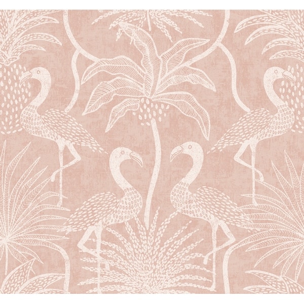 slide 2 of 7, A-Street Prints Biscayne Coral Flamingo Beach Wallpaper