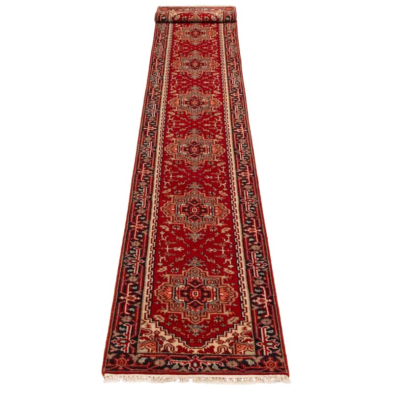 ECARPETGALLERY Hand-knotted Serapi Heritage Red Wool Rug - 2'5 x 19'5