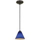 preview thumbnail 3 of 3, Access Lighting Martini - Glass Pendant - Cord - Oil Rubbed Bronze Finish - Cobalt Glass Shade