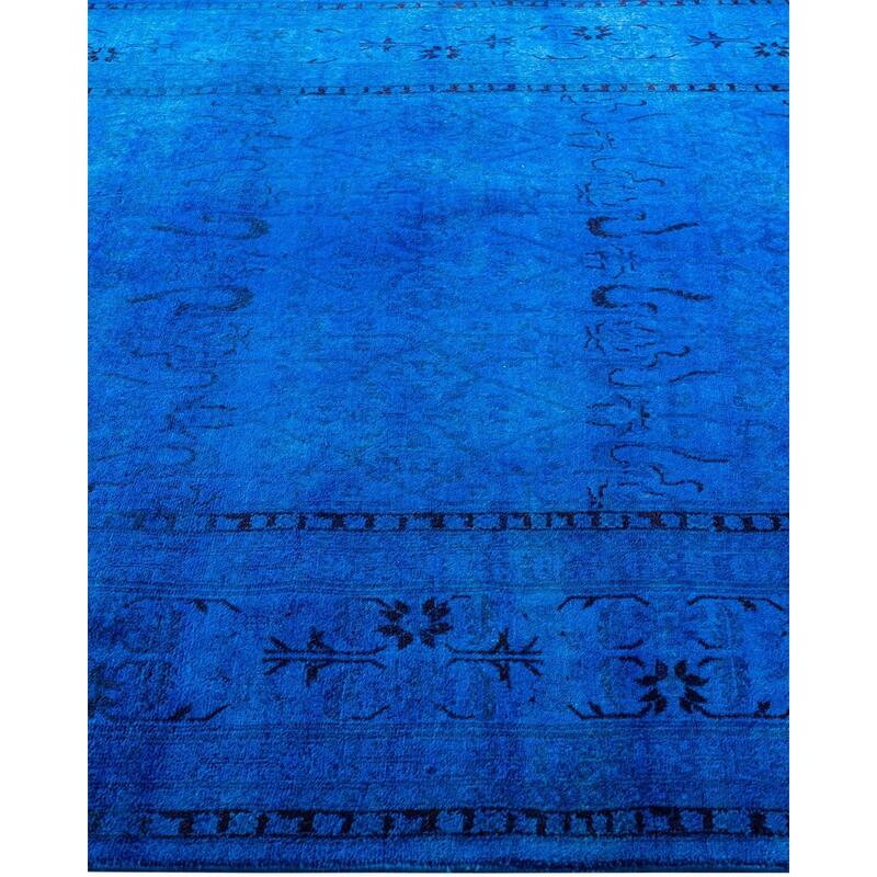 Fine Vibrance One-of-a-Kind Hand-Knotted Area Rug - Blue, 5' 5" x 8' 0" - 5' 5" x 8' 0"