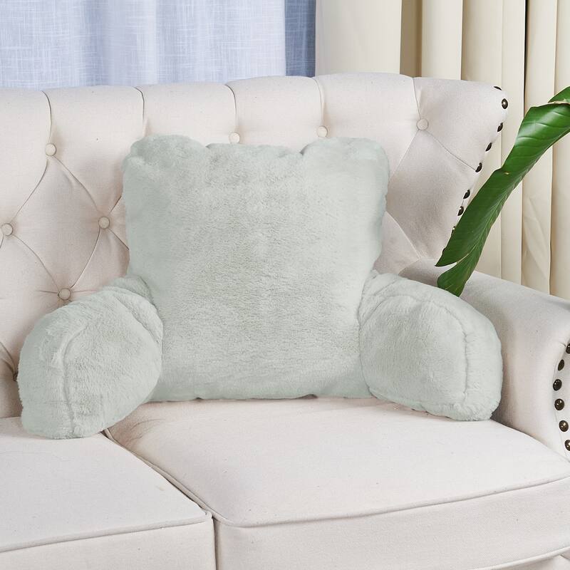 Home Soft Things FoxFauxFur Bedrest - 20" x 18" x17" - Moonstruck