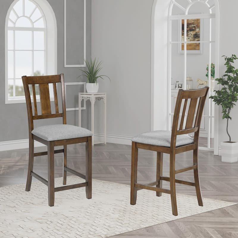 Set of 4 Counter Height Dining Chairs with Padded Seats