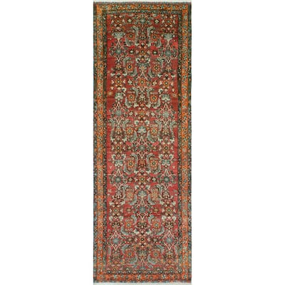 Fine Vintage Distressed Ipyana Red/Orange Runner - 3'4" x 9'9"