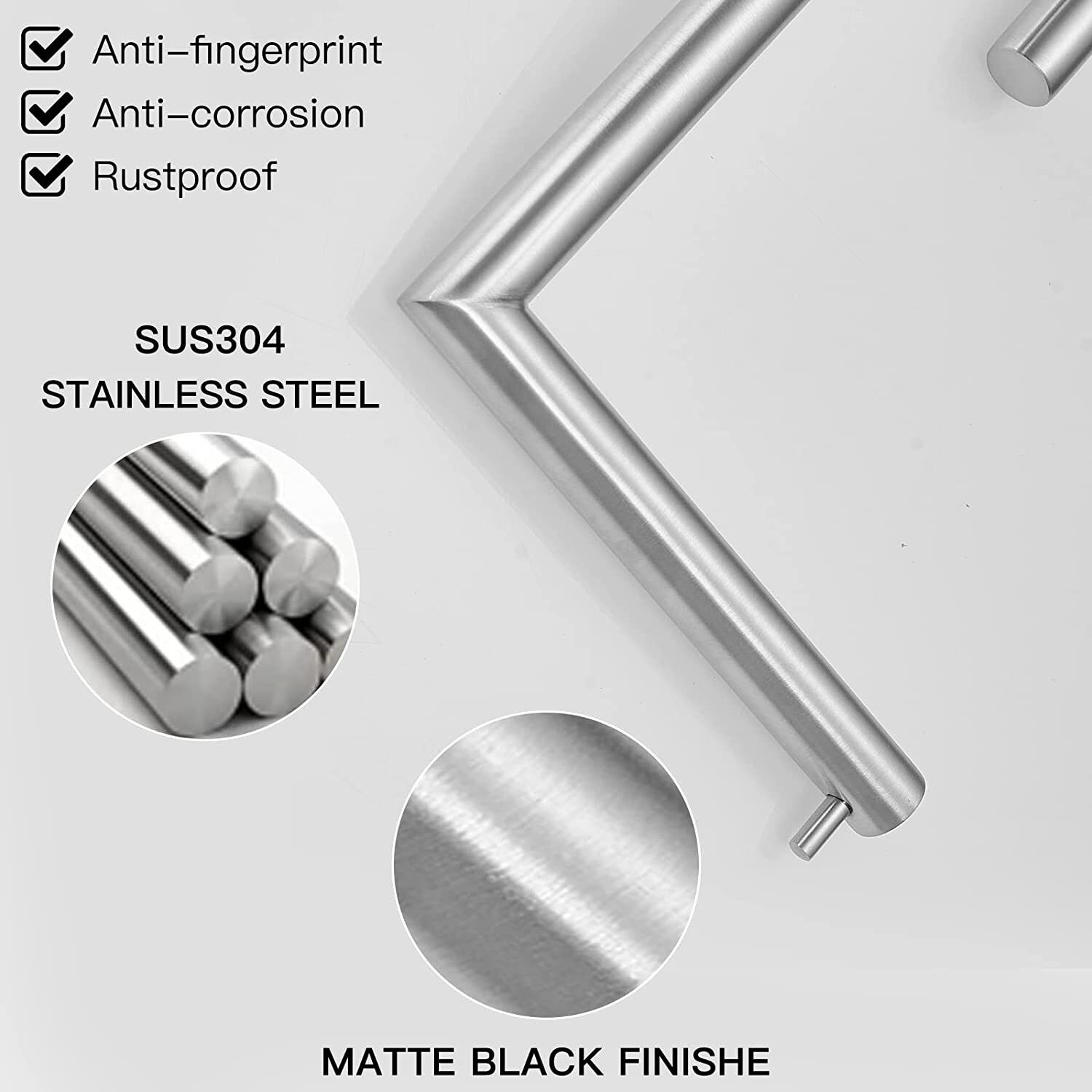 Freestanding Stainless Steel Toilet Paper Holder in Matte Black
