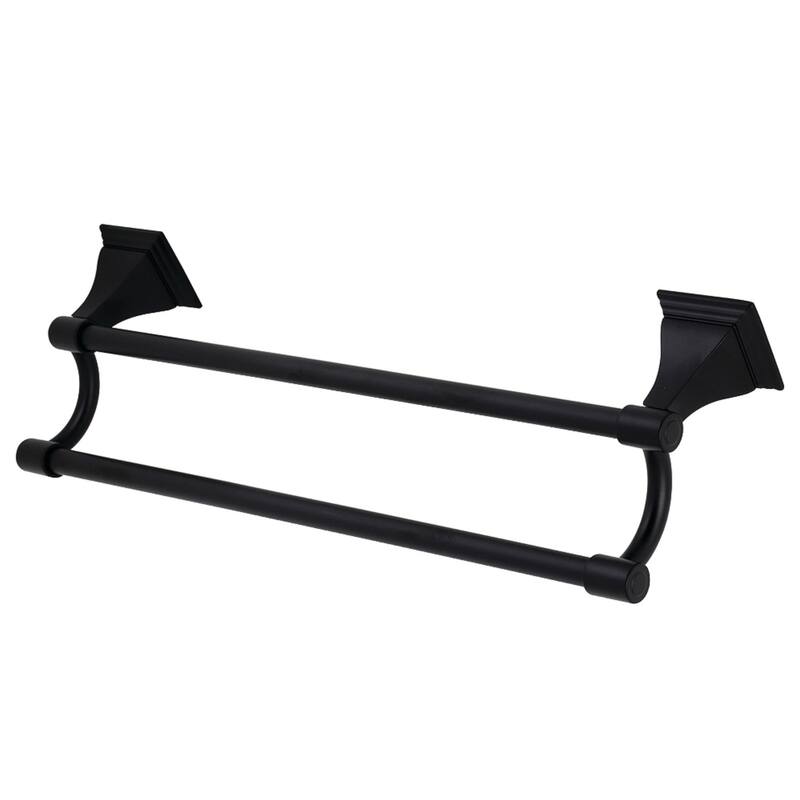 Kingston Brass Monarch 18-Inch Dual Towel Bar - Matte Black