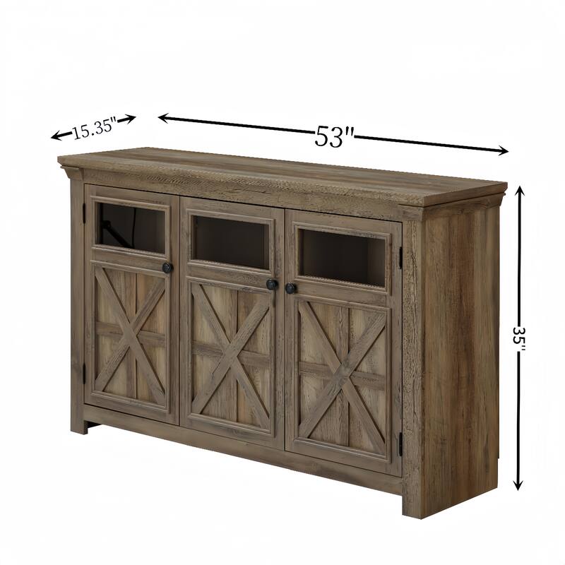 MDF 3-Doors Cabinet Buffet Sideboard