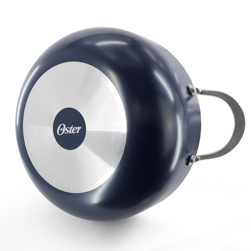 Oster Cartagena 7.4 Quart Nonstick Aluminum Caldero with Lid in Blue