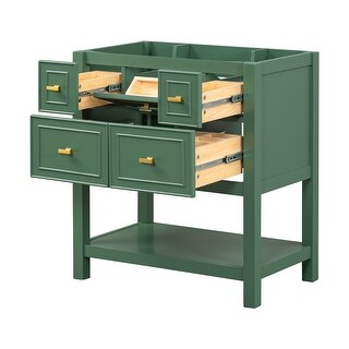 Bathroom Free Standing Single Vanity Bathroom Storage Cabinet Green ...