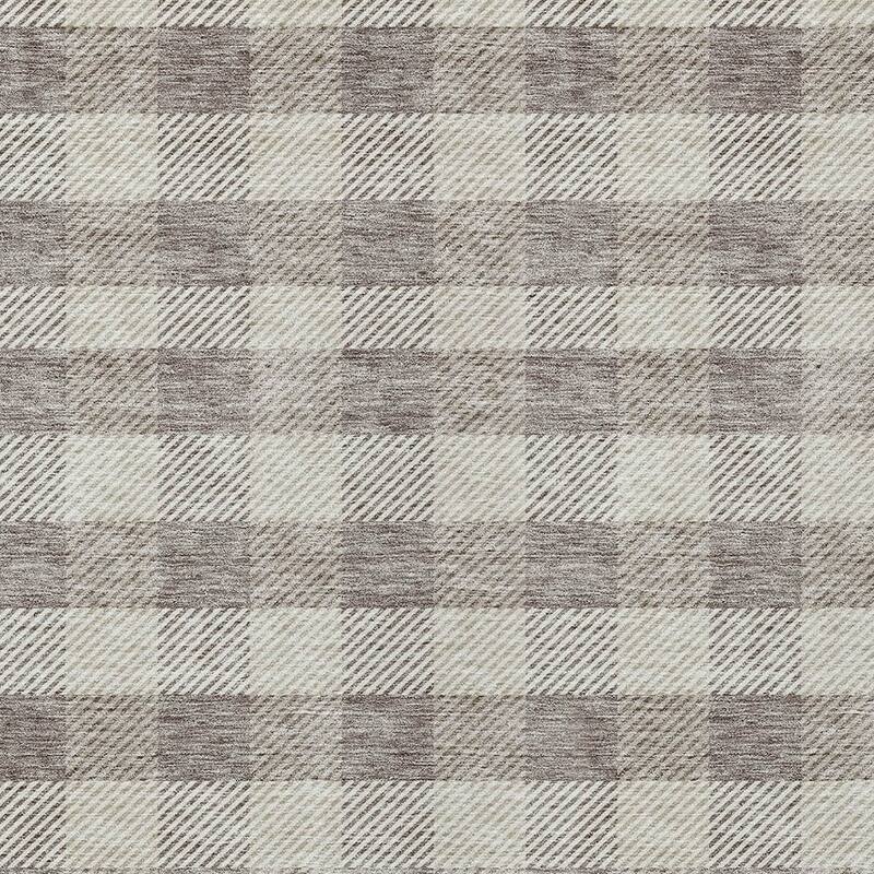 HomeRoots Plaid Transitional Rectangle Outdoor Rug