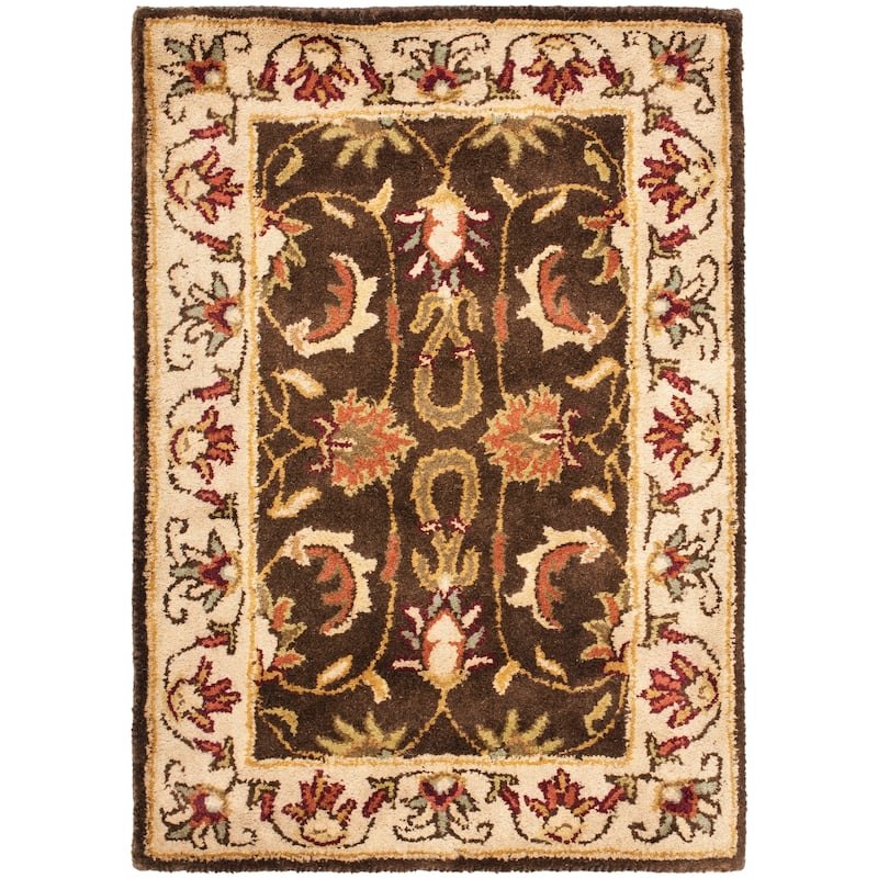 SAFAVIEH Handmade Heritage Villa Screen Traditional Oriental Wool Rug - 2' x 3' - Brown/Beige