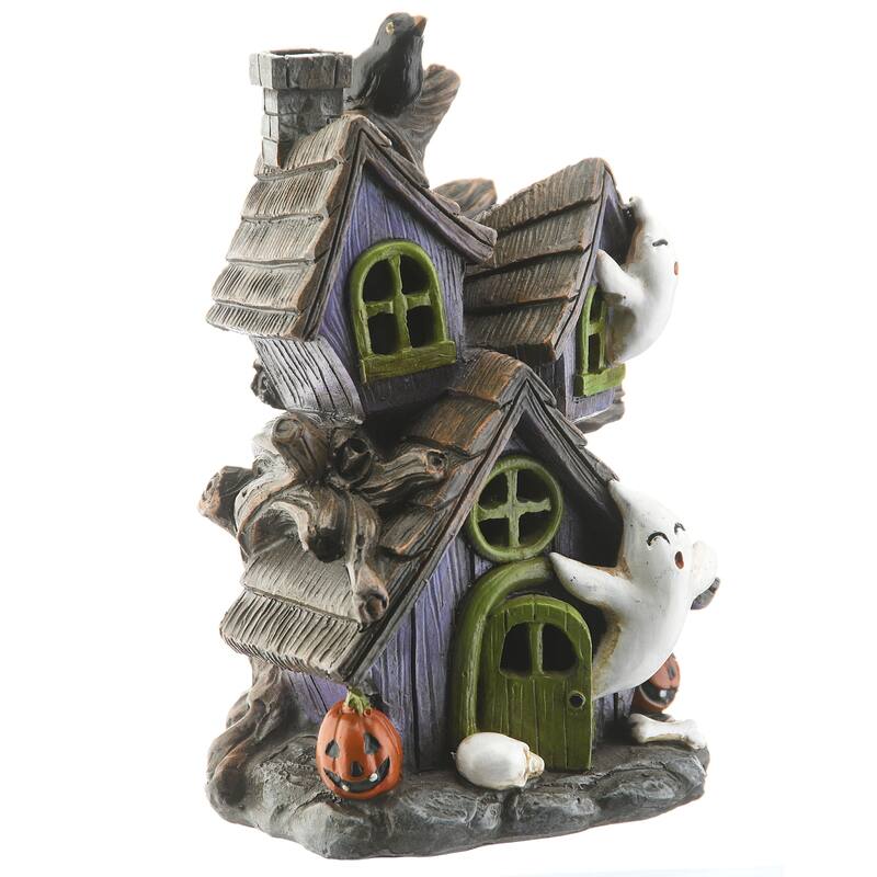 National Tree Company Halloween Pre-Lit Haunted House Decoration, LED Lights, 6 Inches - 6 in