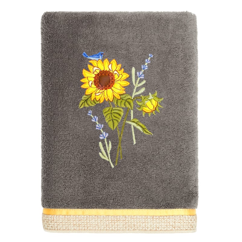 Authentic Hotel and Spa Turkish Cotton Girasol 3PC Multi-Size Embellished Towel Set