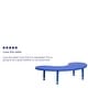 preview thumbnail 4 of 41, 35"Wx65"L Half-Moon Plastic Adjustable Activity Table for 8 - 65"D x 35"W x 14.5" - 23.75"H