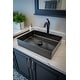 preview thumbnail 10 of 8, Rectangular Stainless Steel Sink in Black with Drain