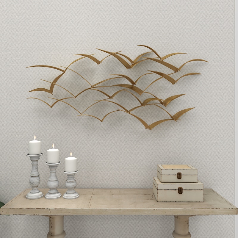 Metal Sleek Flying Imitative Bird Home Wall Decor