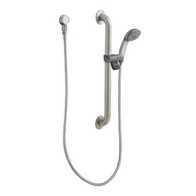 Moen Single Function Hand Shower Package with Slide Bar, Hose and Wall