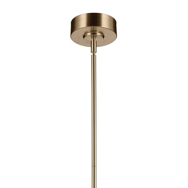 Kichler Lighting Riven 15.5 Inch LED 1 Light Pendant with Clear Fluted Glass in Champagne Bronze