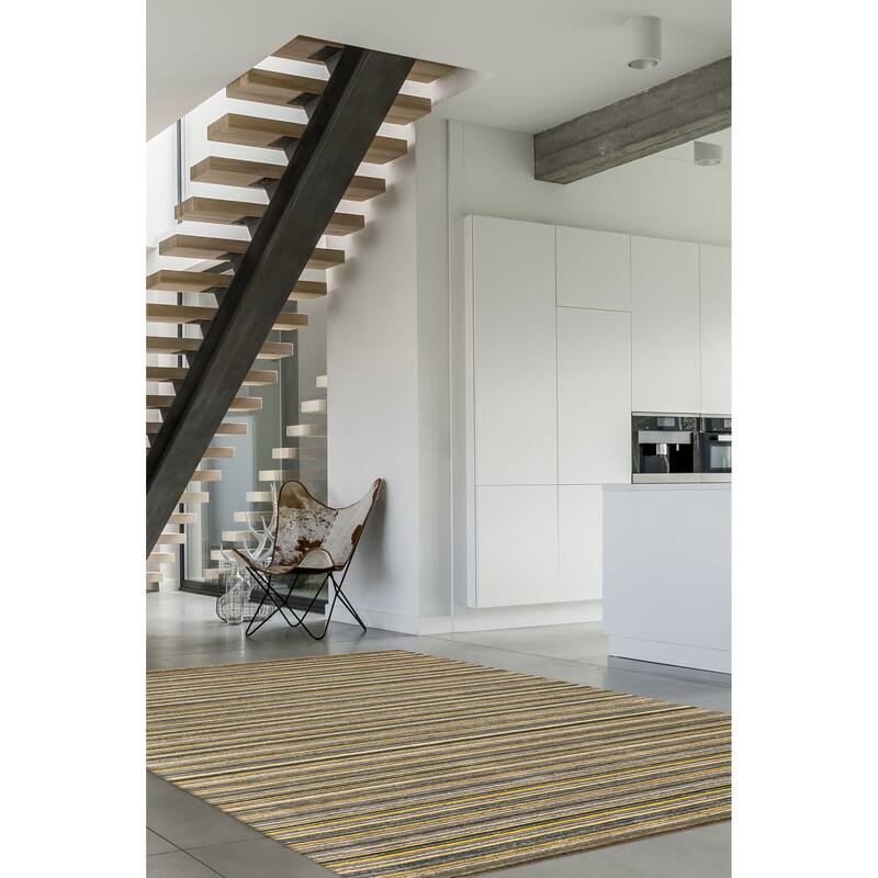 ECARPETGALLERY Hand Loomed Kashkuli Gabbeh Olive Wool Rug - 6'8 x 9'8