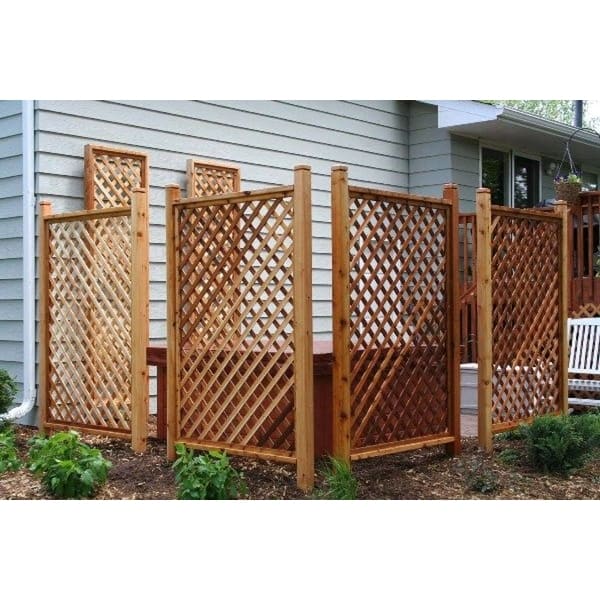 2Ft x 6Ft Wood Trellis Panel Privacy Fence - 3pcSet - Bed Bath & Beyond -  33020381