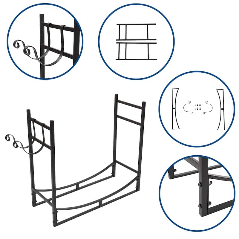 33" Firewood Rack Suitable for Outdoor and Indoor
