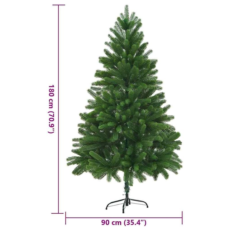 vidaXL Artificial Christmas Tree Green 70.9" PVC