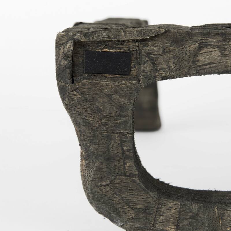 Eugene Rustic Brown Wooden Eyeglass Sculpture - 14"W x 13"D x 5"H