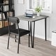 preview thumbnail 21 of 22, Dining Table Set of 2, Kitchen Table with Upholstered Chairs Dinning Table Set - 29.1x29.1x30in