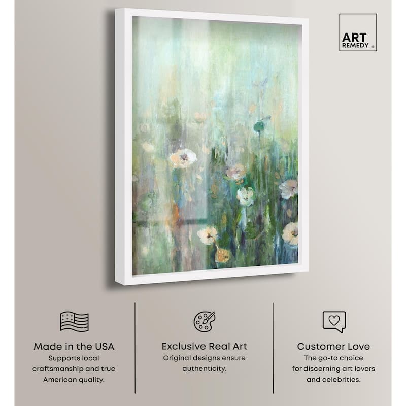 Harmony Green I Shadowbox by Art Remedy