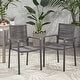 preview thumbnail 3 of 8, Patios Aluminum Dining Chair Set of 2, Dark Grey Rope Seat Garden Chair Side Chair, Kitchen Dining Room Furniture Dining Chairs