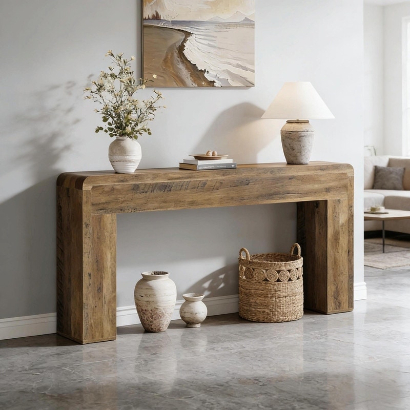 Rustic Wooden Console and Sofa Table