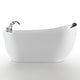 preview thumbnail 1 of 4, 59" X 30" Right Drain Freestanding Whirlpool Bathtub With Faucet