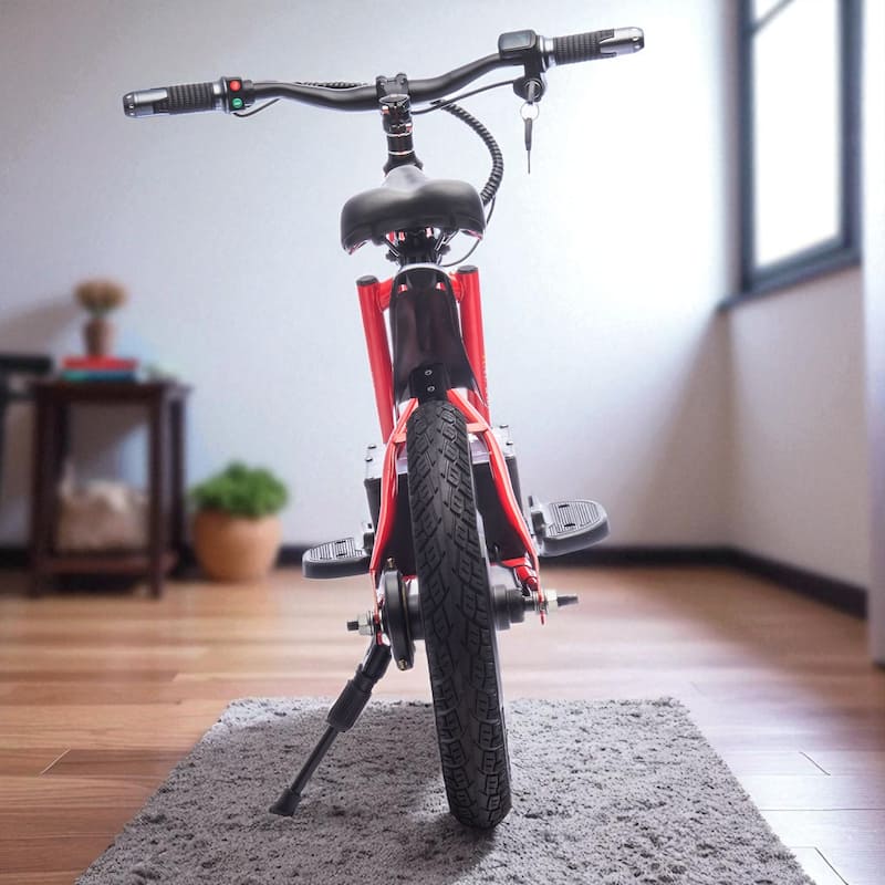 24V Kids Electric Dirt Bike with 300W Motor, 16in Wheels, Handle Acceleration, Adjustable Seat, Power Display & Hand Brakes