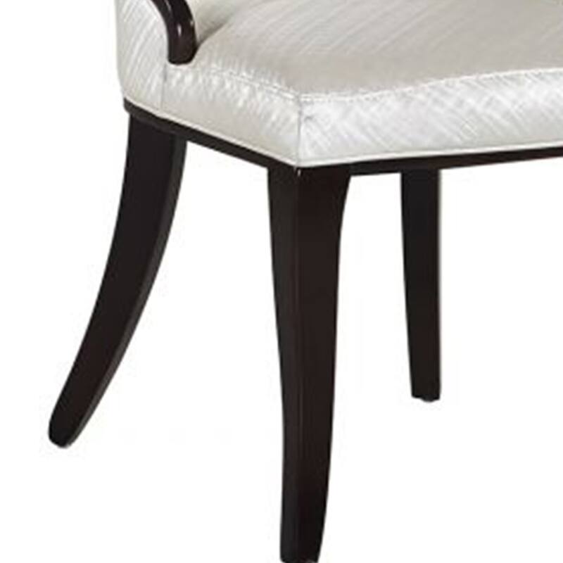 Black/White Faux Leather Upholstered Wood Frame Dining Chair, Set of 2, Sturdy Dining Chair for Dining Rooms - 17.5