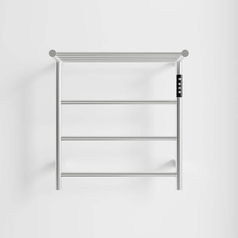 Wall Mounted Heated Towel Rack for Bathroom - Brushed