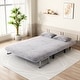preview thumbnail 14 of 19, 55-Inch Convertible Tri-Fold Sofa Bed With Adjustable Backrest, Pillow, And Chaise Lounge