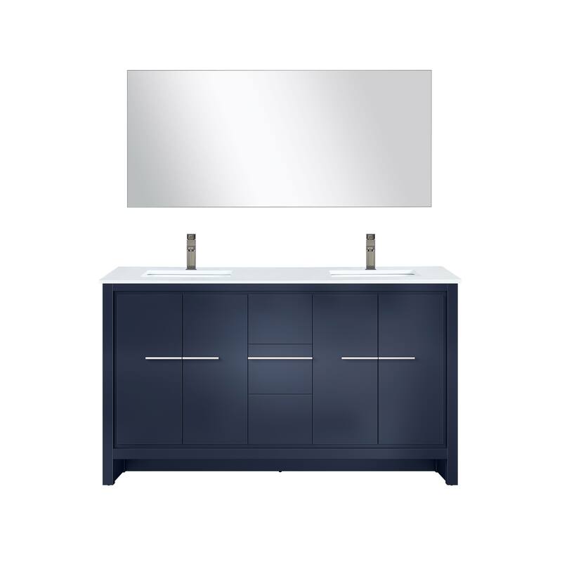 Lafarre Bath Vanity with Quartz Top, Sink, Mirror and Chrome Faucet