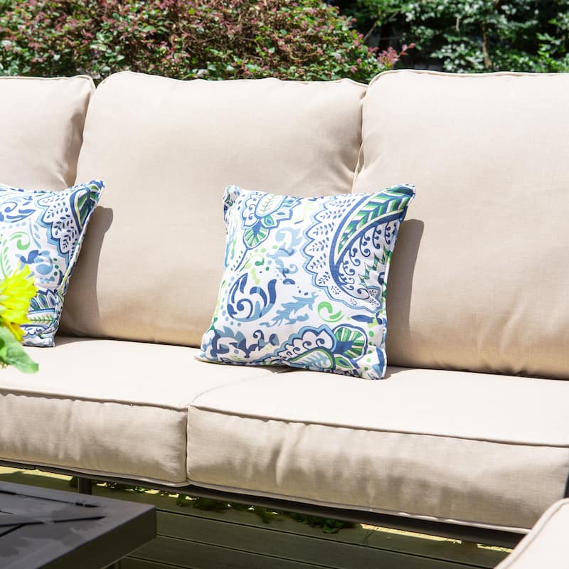 MAISON ARTS 5/7-Seat Patio Conversation Set with 3-Seat Sofa, 2/4 Single Chairs, 2-Seat Sofa and 1 Coffee Table