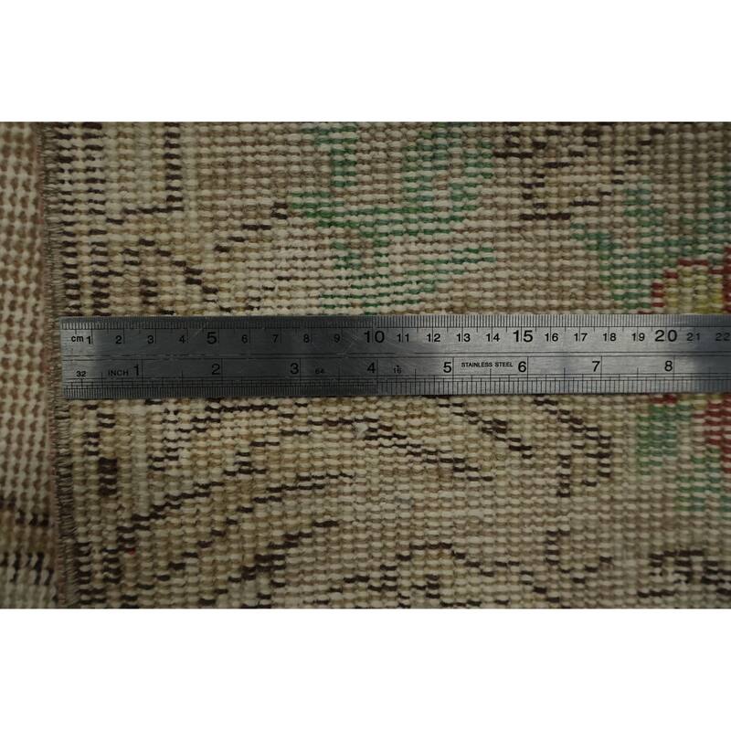 Hand Knotted Oriental 100% Wool Carpet Transitional Floral Beige & Ivories Anatolian Area Rug - 8' 7'' X 5' 9''