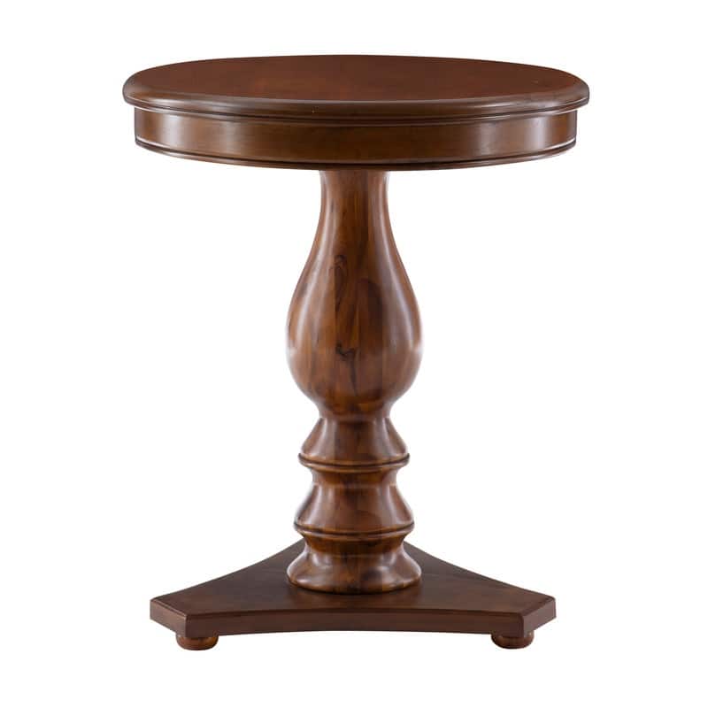 Linon Stanton Round Accent Side Table - Hazelnut