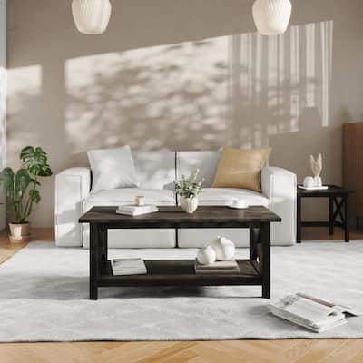 Solid Wood Traditional Farmhouse Coffee Table
