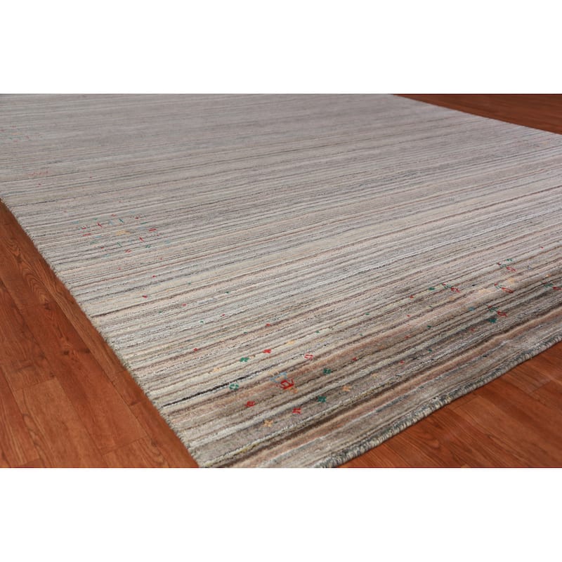 Hand Knotted Oriental 100% Wool Carpet Tribal Tribal Multi-Colored Gabbeh Area Rug - 11' 6'' X 9' 0''