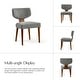 preview thumbnail 29 of 40, HULALA HOME Hipolito Mid Century Modern Ergonomic Dining Chair with Solid Wood Legs Set of 2