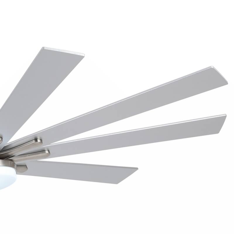72 in Integrated LED Brushed Nickel Smart Ceiling Fan with Remote Control