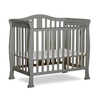 Dream On Me Addison 4-in-1 Convertible Mini Crib, Cool Grey